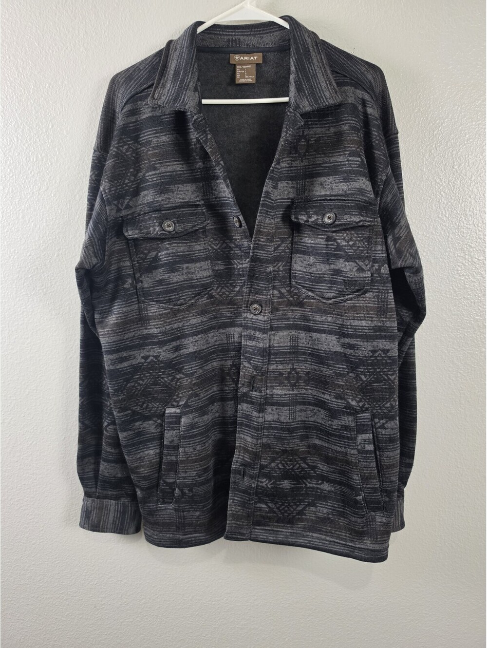 Mens Ariat Large Southwestern Button Up Jacket Large Western Wear